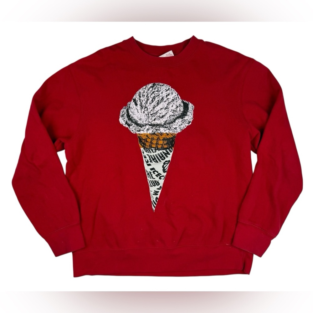 Vintage ICECREAM BY BILLIONAIRE BOYS CLUB size Large L Red 2000s Y2K Sweatshirt